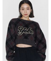 EMODA | チェックロゴオーバーニット(ニット/セーター)