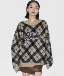 EMODA | チェックロゴオーバーニット(ニット/セーター)