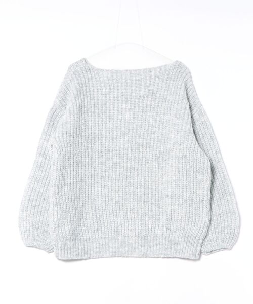 OandI（オーアンドアイ）の「ローゲージオーバーサイズニットプルオーバー（ニット/セーター・レディース・ホワイト/グレー・M/24(36)）」の6枚目の写真