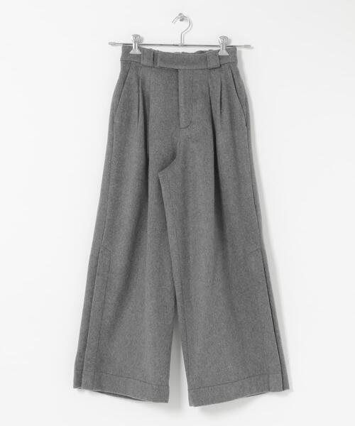 THE GOODLAND MARKET(ザグッドランドマーケット)の「cwtch WOOL SLIT WIDE PANTS(その他パンツ・レディース・ブラック/アイボリー/グレー・FREE)」の7枚目の写真