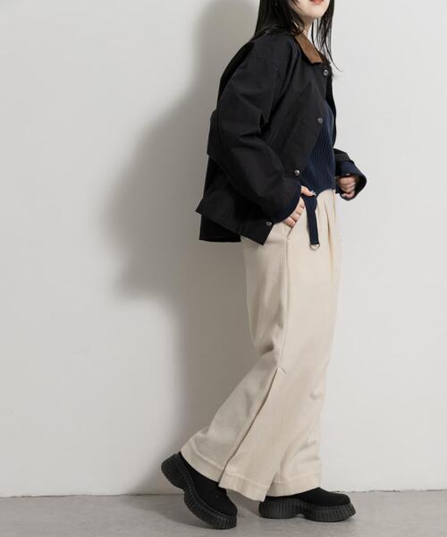 THE GOODLAND MARKET(ザグッドランドマーケット)の「cwtch WOOL SLIT WIDE PANTS(その他パンツ・レディース・ブラック/アイボリー/グレー・FREE)」の21枚目の写真