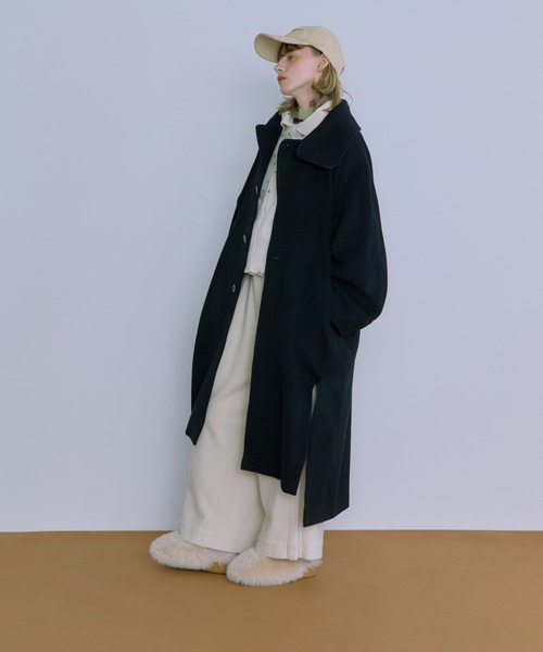 THE GOODLAND MARKET（ザグッドランドマーケット）の「WOOL SLIT WIDE PANTS（その他パンツ・レディース・ブラック/アイボリー/グレー・FREE）」の4枚目の写真