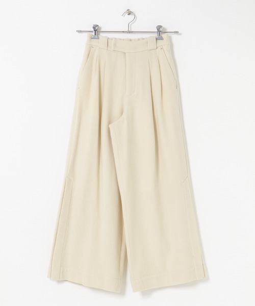 THE GOODLAND MARKET（ザグッドランドマーケット）の「WOOL SLIT WIDE PANTS（その他パンツ・レディース・ブラック/アイボリー/グレー・FREE）」の10枚目の写真