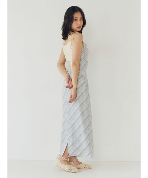 Ungrid（アングリッド）の「バックデザインチェックキャミワンピース（ワンピース・レディース・グレー/イエロー・SMALL/MEDIUM）」の10枚目の写真