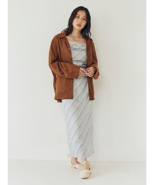 Ungrid（アングリッド）の「バックデザインチェックキャミワンピース（ワンピース・レディース・グレー/イエロー・SMALL/MEDIUM）」の13枚目の写真