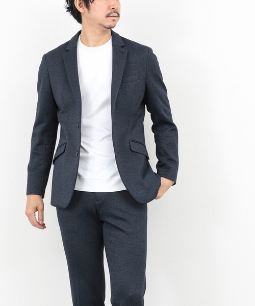 Stutostein Nolley's（シュテットシュタインノーリーズ）の「《ビジカジ/セットアップ対応》CORDURA 裏起毛ウォッシャブルストレッチジャケット 25AW（テーラードジャケット・メンズ・ネイビー/チャコールグレー・S/M/XL/L）」の4枚目の写真