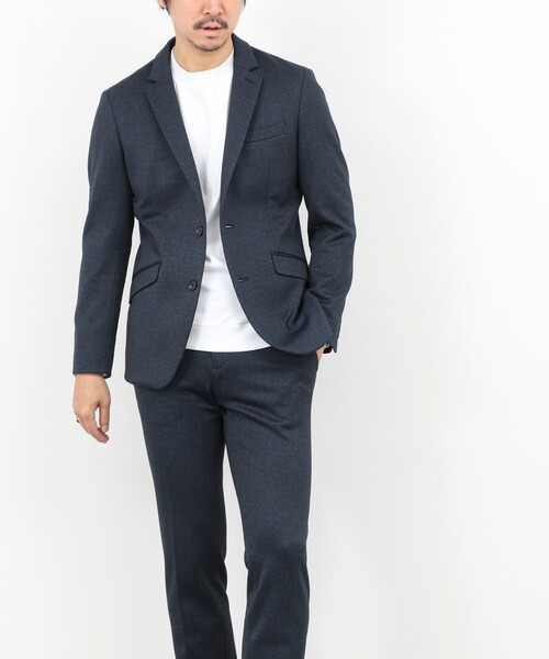 Stutostein Nolley's（シュテットシュタインノーリーズ）の「《ビジカジ/セットアップ対応》CORDURA 裏起毛ウォッシャブルストレッチジャケット 25AW（テーラードジャケット・メンズ・ネイビー/チャコールグレー・S/M/XL/L）」の5枚目の写真