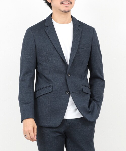 Stutostein Nolley's（シュテットシュタインノーリーズ）の「《ビジカジ/セットアップ対応》CORDURA 裏起毛ウォッシャブルストレッチジャケット 25AW（テーラードジャケット・メンズ・ネイビー/チャコールグレー・S/M/XL/L）」の7枚目の写真