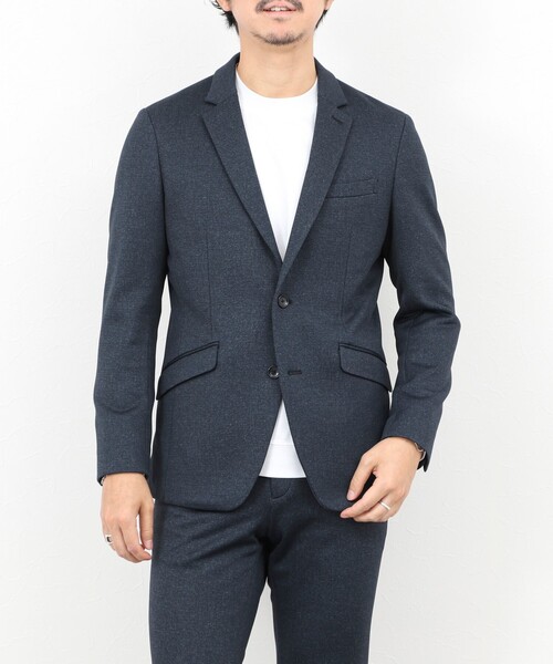 Stutostein Nolley's（シュテットシュタインノーリーズ）の「《ビジカジ/セットアップ対応》CORDURA 裏起毛ウォッシャブルストレッチジャケット 25AW（テーラードジャケット・メンズ・ネイビー/チャコールグレー・S/M/XL/L）」の8枚目の写真