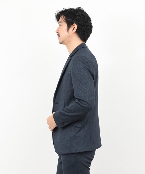 Stutostein Nolley's（シュテットシュタインノーリーズ）の「《ビジカジ/セットアップ対応》CORDURA 裏起毛ウォッシャブルストレッチジャケット 25AW（テーラードジャケット・メンズ・ネイビー/チャコールグレー・S/M/XL/L）」の9枚目の写真