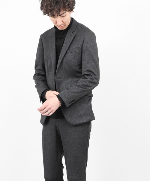 Stutostein Nolley's（シュテットシュタインノーリーズ）の「《ビジカジ/セットアップ対応》CORDURA 裏起毛ウォッシャブルストレッチジャケット 25AW（テーラードジャケット・メンズ・ネイビー/チャコールグレー・S/M/XL/L）」の15枚目の写真