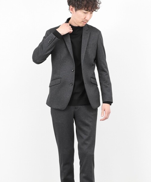 Stutostein Nolley's（シュテットシュタインノーリーズ）の「《ビジカジ/セットアップ対応》CORDURA 裏起毛ウォッシャブルストレッチジャケット 25AW（テーラードジャケット・メンズ・ネイビー/チャコールグレー・S/M/XL/L）」の16枚目の写真