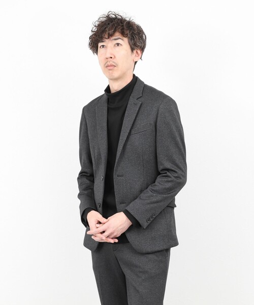 Stutostein Nolley's（シュテットシュタインノーリーズ）の「《ビジカジ/セットアップ対応》CORDURA 裏起毛ウォッシャブルストレッチジャケット 25AW（テーラードジャケット・メンズ・ネイビー/チャコールグレー・S/M/XL/L）」の18枚目の写真