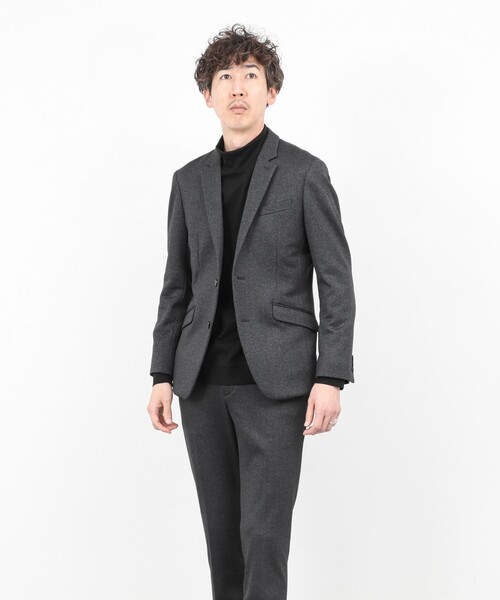 Stutostein Nolley's（シュテットシュタインノーリーズ）の「《ビジカジ/セットアップ対応》CORDURA 裏起毛ウォッシャブルストレッチジャケット 25AW（テーラードジャケット・メンズ・ネイビー/チャコールグレー・S/M/XL/L）」の21枚目の写真