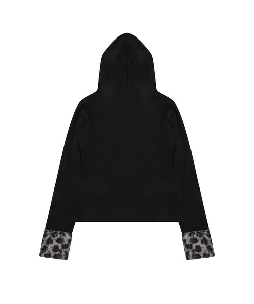 LUVISTRUE(ラヴイズトゥルー)の「EV FUR HOOD T-SHIRT(Tシャツ/カットソー・レディース・チャコール/ブラック/ホワイト・FREE)」の14枚目の写真