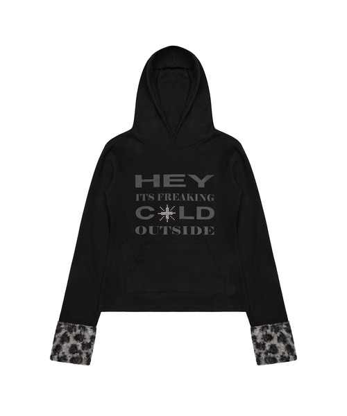 LUVISTRUE(ラヴイズトゥルー)の「EV FUR HOOD T-SHIRT(Tシャツ/カットソー・レディース・チャコール/ブラック/ホワイト・FREE)」の13枚目の写真