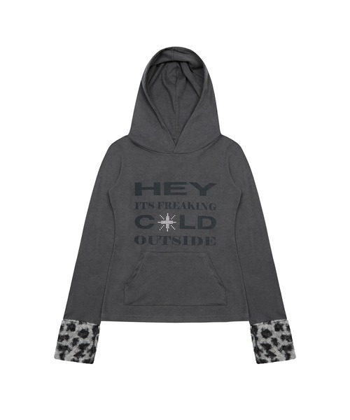 LUVISTRUE(ラヴイズトゥルー)の「EV FUR HOOD T-SHIRT(Tシャツ/カットソー・レディース・チャコール/ブラック/ホワイト・FREE)」の17枚目の写真