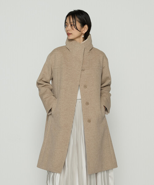 K.T KIYOKO TAKASE（キヨコタカセ）の「アンゴラウール スタンドフーデットコート（その他アウター・レディース・ブラック/ライトグレー/モカ・7号/9号）」の3枚目の写真