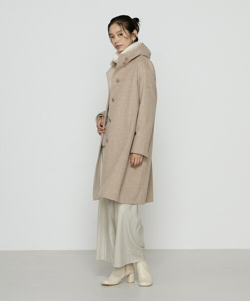 K.T KIYOKO TAKASE（キヨコタカセ）の「アンゴラウール スタンドフーデットコート（その他アウター・レディース・ブラック/ライトグレー/モカ・7号/9号）」の22枚目の写真