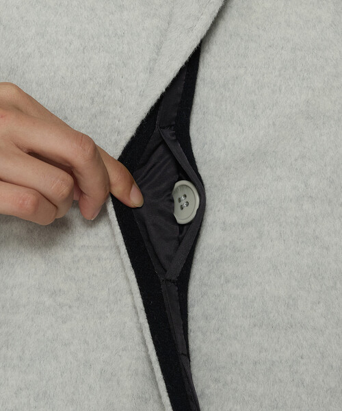 K.T KIYOKO TAKASE（キヨコタカセ）の「アンゴラウール スタンドフーデットコート（その他アウター・レディース・ブラック/ライトグレー/モカ・7号/9号）」の12枚目の写真