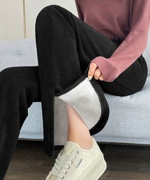 裏起毛コーデュロイパンツ微フレアパンツ冬