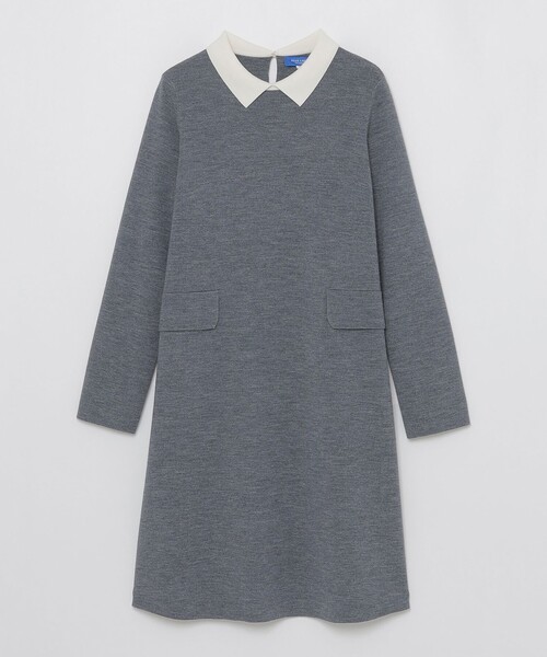 【新品タグ付き】【ブルーレーベルクレストブリッジ】ニットドレス BLUE LABEL CRESTBRIDGE（ブルーレーベルクレストブリッジ）の「襟付き