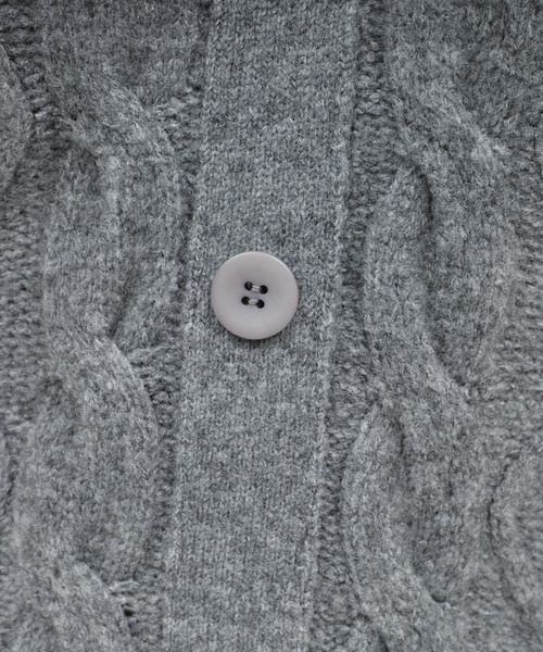 ROYAL PARTY（ロイヤルパーティー）の「シャツドッキングケーブルニットミニワンピース（ワンピース・レディース・ブラック/グレー/ベージュ・FREE）」の8枚目の写真