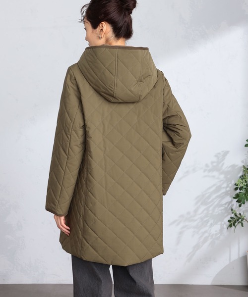 GALLORIA（ギャローリア）の「ボア使い中綿キルトコート（その他アウター・レディース・カーキ/ネイビー・S/M/LL/L）」の9枚目の写真