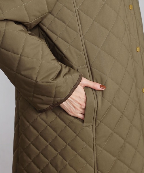 GALLORIA（ギャローリア）の「ボア使い中綿キルトコート（その他アウター・レディース・カーキ/ネイビー・S/M/LL/L）」の10枚目の写真