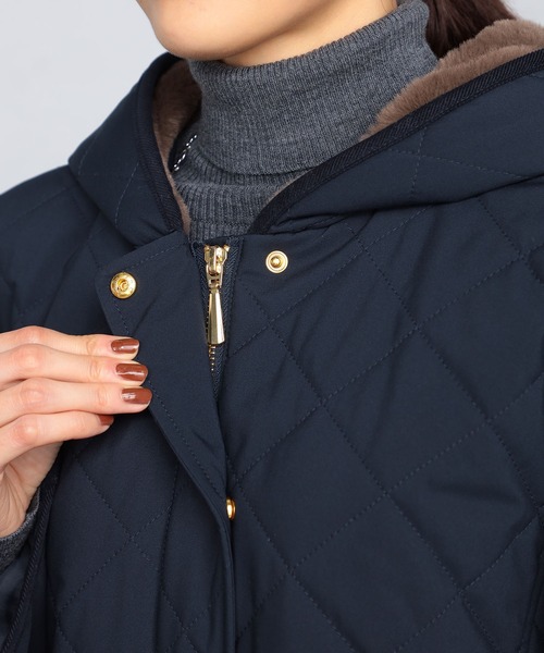 GALLORIA（ギャローリア）の「ボア使い中綿キルトコート（その他アウター・レディース・カーキ/ネイビー・S/M/LL/L）」の5枚目の写真