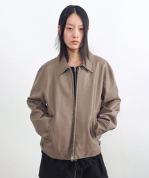 INSILENCE レザージャケット insilence】Leather Patch Wool Jacket