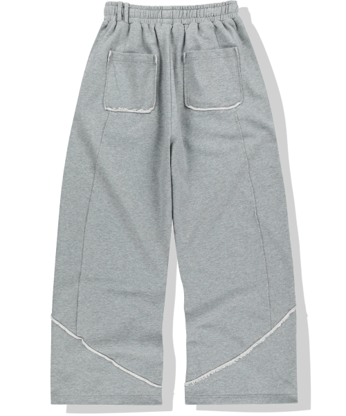 Cut Off Incision Sweat Pants - Grey（スウェットパンツ）｜NOT4NERD