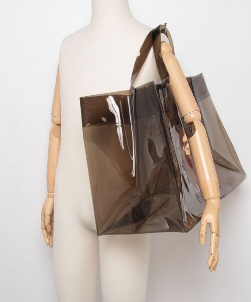 A BATHING APE（アベイシングエイプ）の「APE HEAD CLEAR BAG（トートバッグ・メンズ・クリア/ブラック/パープル・FREE）」の4枚目の写真