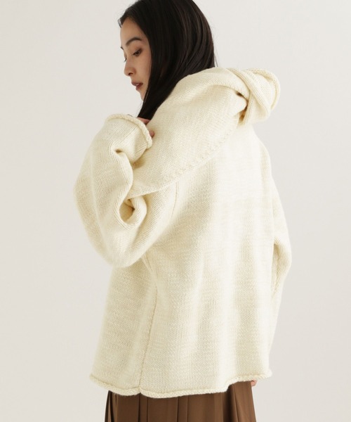 studio CLIP（スタディオクリップ）の「【daily CLIP】3ゲージコージーロービングストール（ストール/ショール・レディース・チャコール/ホワイト・FREE）」の5枚目の写真