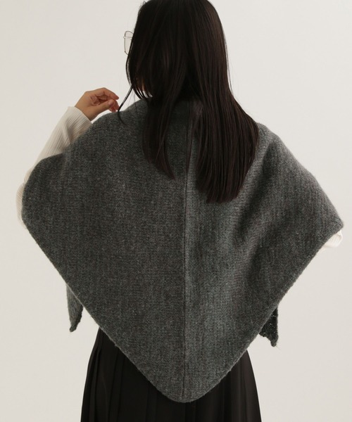 studio CLIP（スタディオクリップ）の「【daily CLIP】3ゲージコージーロービングストール（ストール/ショール・レディース・チャコール/ホワイト・FREE）」の12枚目の写真