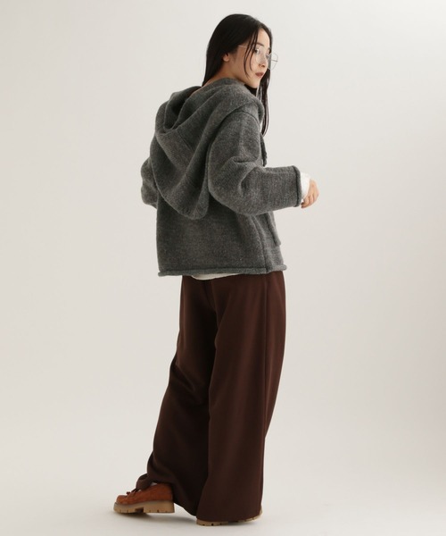 studio CLIP（スタディオクリップ）の「【daily CLIP】3ゲージコージーロービングストール（ストール/ショール・レディース・チャコール/ホワイト・FREE）」の15枚目の写真