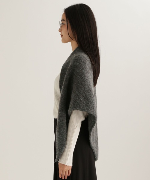 studio CLIP（スタディオクリップ）の「【daily CLIP】3ゲージコージーロービングストール（ストール/ショール・レディース・チャコール/ホワイト・FREE）」の17枚目の写真