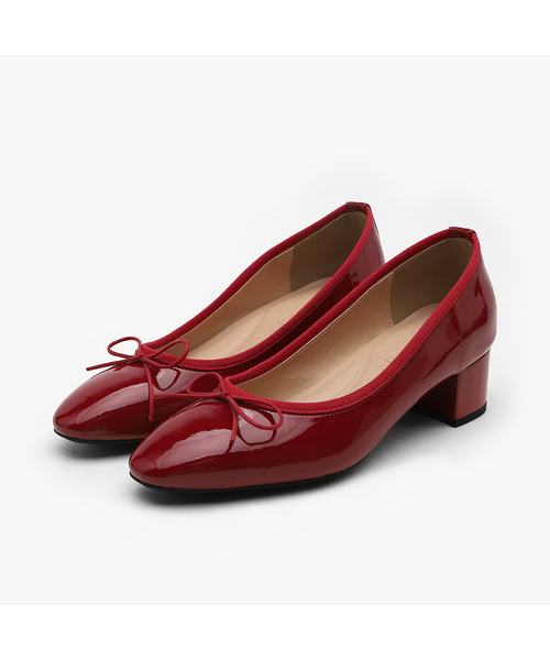 SAPPUN(サプン)の「Retive ベーシック リボン パンプスヒール (4cm)(パンプス・レディース・グレー/ブラック/ワイン/ホワイト/レッド/ベージュ/ダークベージュ・22.5cm/23.5cm/25.5cm/24cm/25cm/23cm/24.5cm/26cm/21.5㎝/22cm)」の6枚目の写真