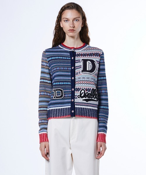 DOUBLE STANDARD CLOTHING（ダブルスタンダードクロージング）の「フェアアイルカーディガン（カーディガン/ボレロ・レディース・ブルー・36/38）」の3枚目の写真