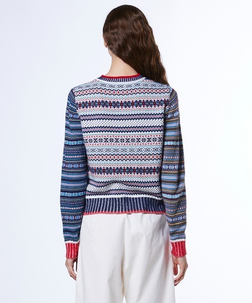 DOUBLE STANDARD CLOTHING（ダブルスタンダードクロージング）の「フェアアイルカーディガン（カーディガン/ボレロ・レディース・ブルー・36/38）」の5枚目の写真