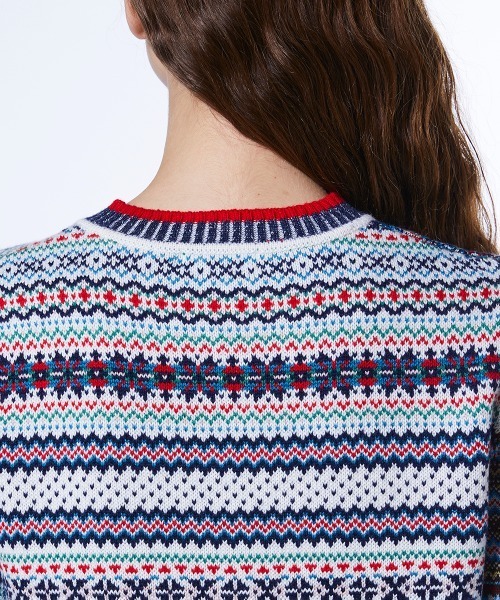 DOUBLE STANDARD CLOTHING（ダブルスタンダードクロージング）の「フェアアイルカーディガン（カーディガン/ボレロ・レディース・ブルー・36/38）」の9枚目の写真