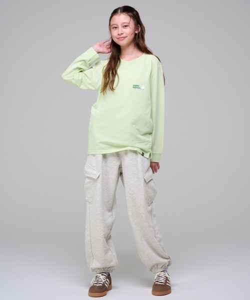 KRIFF MAYER Kid's Collection（クリフメイヤーキッズコレクション）の「【裏毛】楽々ゆったりカーゴパンツ（カーゴパンツ・キッズ・チャコール/グレー/ネイビー/グリーン・150/140/170/160/130/120）」の20枚目の写真