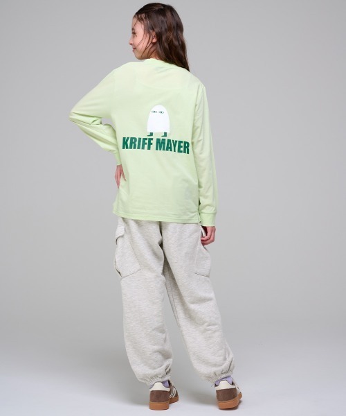 KRIFF MAYER Kid's Collection（クリフメイヤーキッズコレクション）の「【裏毛】楽々ゆったりカーゴパンツ（カーゴパンツ・キッズ・チャコール/グレー/ネイビー/グリーン・150/140/170/160/130/120）」の22枚目の写真