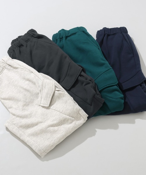 KRIFF MAYER Kid's Collection（クリフメイヤーキッズコレクション）の「【裏毛】楽々ゆったりカーゴパンツ（カーゴパンツ・キッズ・チャコール/グレー/ネイビー/グリーン・150/140/170/160/130/120）」の16枚目の写真