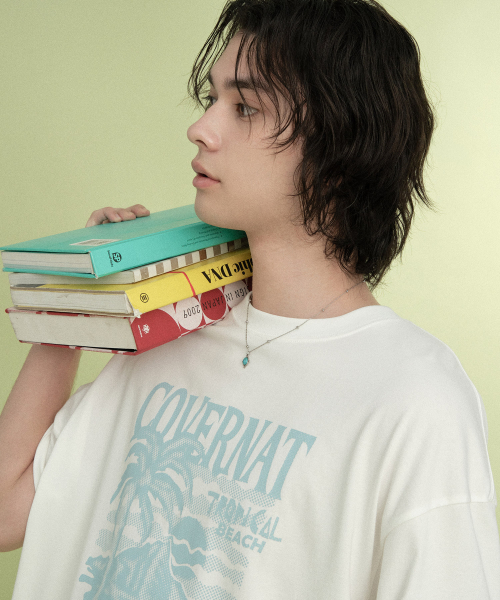 COVERNAT(カバーナット)の「クールコットンサンセットトロピカルグラフィックTシャツホワイト(Tシャツ/カットソー・レディース・その他・X-SMALL/SMALL/MEDIUM/LARGE/X-LARGE/XX-LARGE)」の5枚目の写真