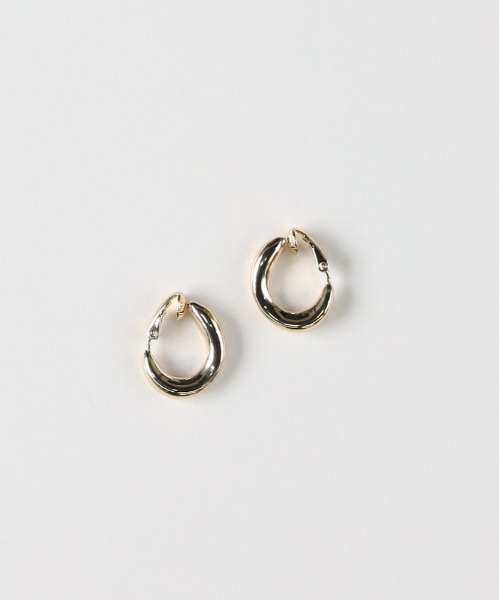 Right-on(ライトオン)の「Right-on Basic(ライトオンベーシック)【レディース】ネジレミニフープピアス(ピアス(両耳用)・レディース・ゴールド/シルバー・ONE SIZE)」の1枚目の写真