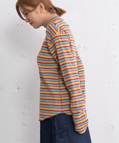 POU DOU DOU(プードゥドゥ)の「モックネックトップス(Tシャツ/カットソー・レディース・ブラック/アイボリー/ブルー/ピンク・M)」の14枚目の写真