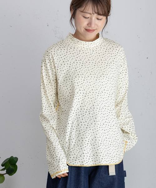 POU DOU DOU(プードゥドゥ)の「モックネックトップス(Tシャツ/カットソー・レディース・ブラック/アイボリー/ブルー/ピンク・M)」の21枚目の写真