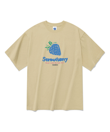 20番手ブルーストロベリー半袖Tシャツベージュ