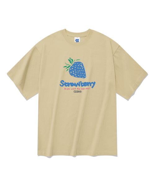 RADINEO(ラディネオ)の「20番手ブルーストロベリー半袖Tシャツベージュ(Tシャツ/カットソー・メンズ・その他・LARGE/MEDIUM/X-LARGE)」の1枚目の写真